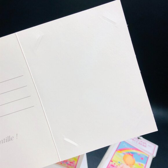 Vintage 80s Baby Birth Thank You Cards (Lot of 24): French Text- Picture Holder - Picture 5 of 10